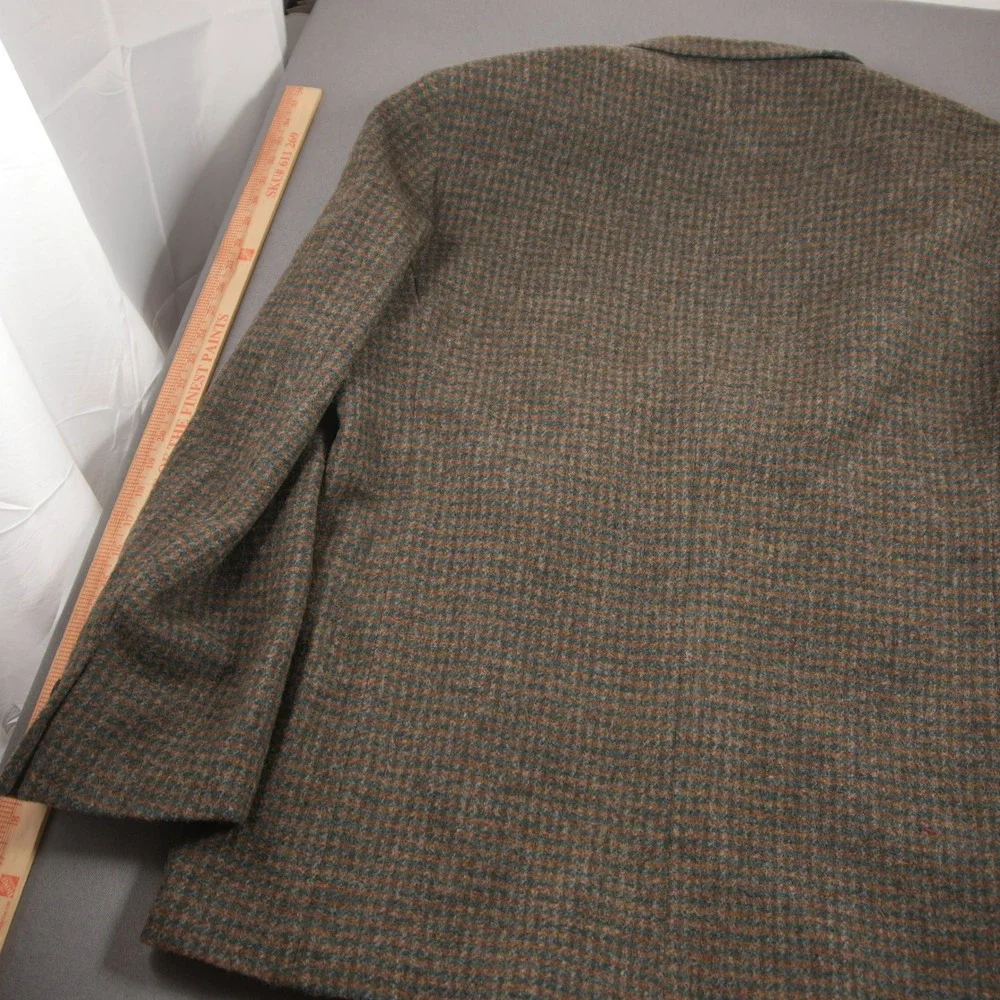 Vintage USA LL Bean Thinsulate Wool Nylon Micro Check Men Blazer XLT University